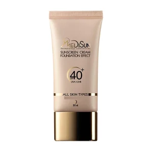 کرم ضدآفتاب کرم پودری بژ طبیعی SPF40 مدیسان