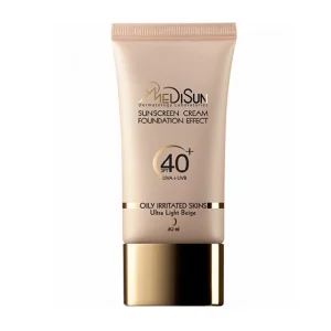 کرم ضدآفتاب کرم پودری بژ روشن SPF40 مدیسان