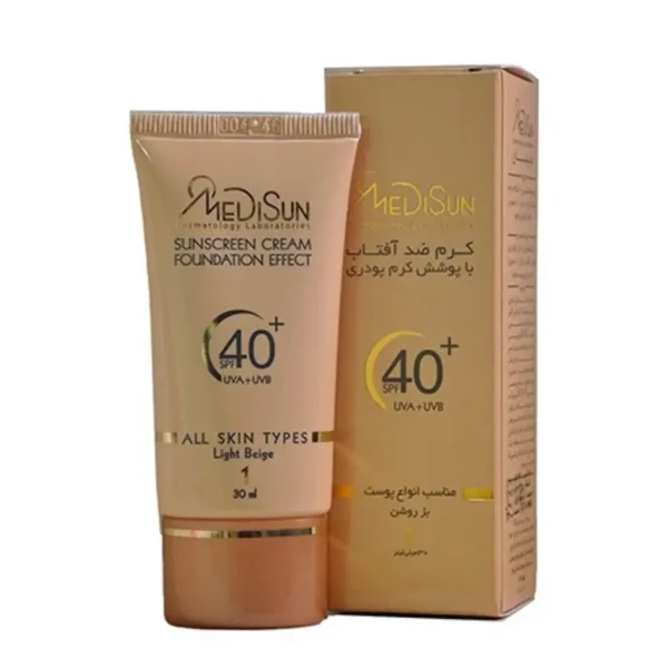 ضد آفتاب کرم پودری مدیسان با SPF40 مناسب انواع پوست