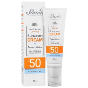 کرم ضد آفتاب فیوژن واتر انواع پوست SPF50 ثمین