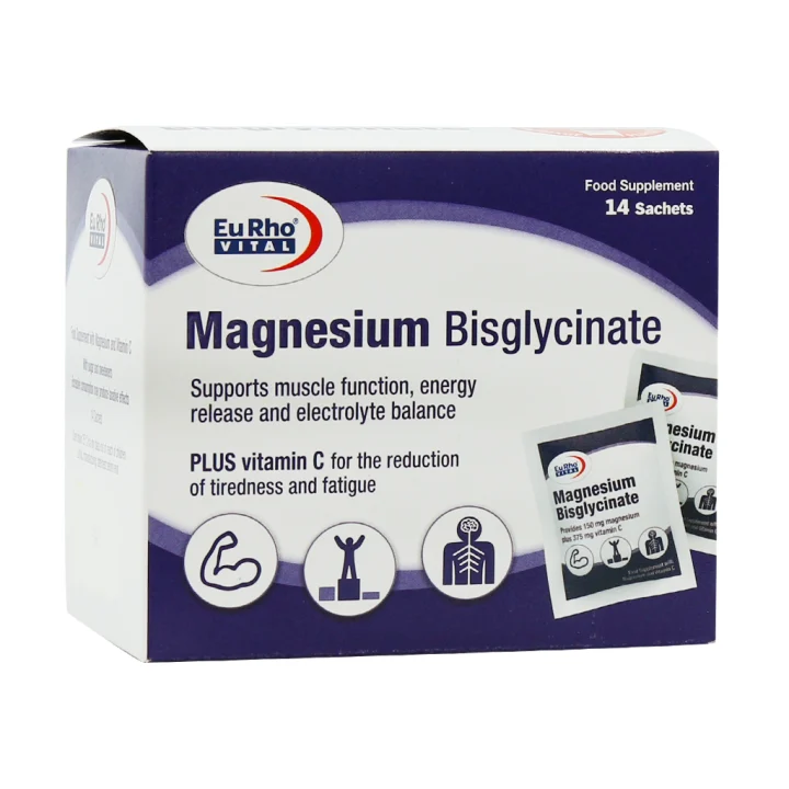 Eurhovital-Mangnesiu-Bisglycinate-14-Sachets ساشه منیزیم بیس گلایسینات یوروویتال