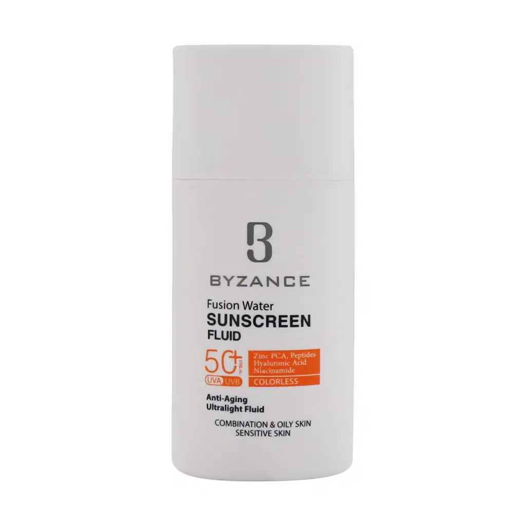 Byzance-Fusion-Water-Sunscreen-Fluid-50.jpg فلوئید ضد آفتاب فیوژن واتر SPF50 بیزانس